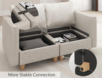 EASE MOOSE Armrest Module for Modular Sectional Sofa, Faux Leather Side - Image 8