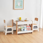 Asweets Kids Table and Chair Set, 4 in 1 Toddler Desk - Image 3