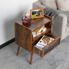 Lerliuo Rattan Nightstands Set of 2, Boho Side Table - Image 6