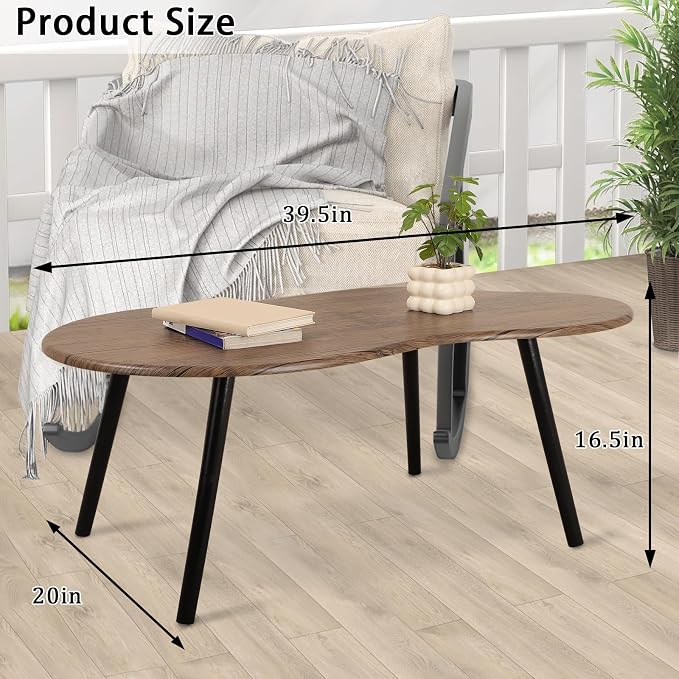 Small Coffee Table Irregular Wood Grain Desktop Coffee Tables Simple Modern - Image 3