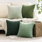 MIULEE Boho Farmhouse Sage Green Throw Pillow Covers 22x22 Inch Set of 4 - Image 4