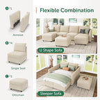 HONBAY Modular Sofa U Shaped Sectional Couch - Image 5