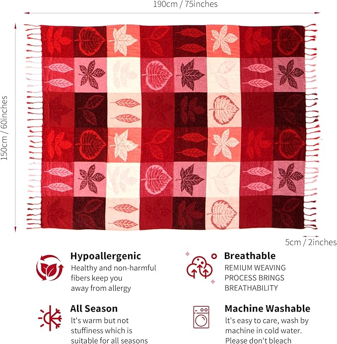 Bohemian Chenille Jacquard Tassel Throws - Image 5