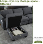 122.8" Large Sectional Couches for Living Room, 6 Seater L Shaped Modular - Image 4