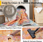 RELEANY Washable Area Rugs 2'x10' Non-Slip Modern Abstract Soft - Image 6