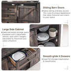 T4TREAM Farmhouse Sideboard Buffet Cabinet - Image 6