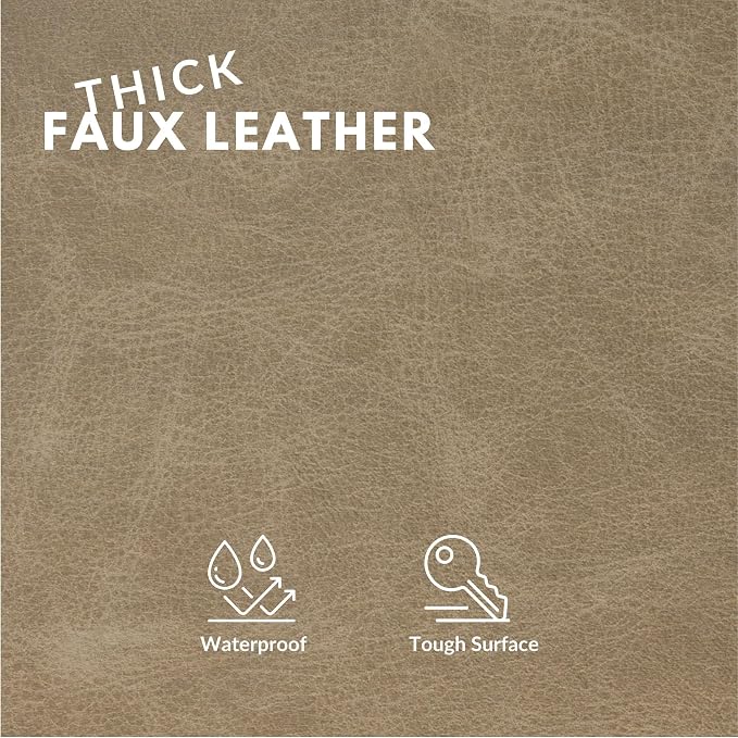 Faux Leather Fabric, Thick Durable Synthetic Repholstery Leather Vinyl - Image 2