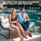 Crestlive Products Outdoor Loveseat 3PCS, Outdoor Sofa Set, All-Weather Boho - Image 6
