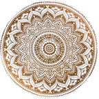 32" Brown White Floor Meditation Pillow Cushion Seating Throw Cover Hippie - Image 4