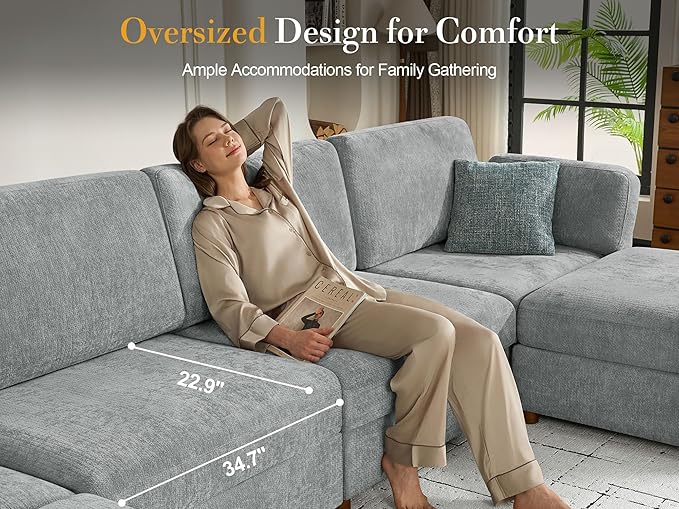 150'' Oversized Modular Sectional Sofa - Image 4