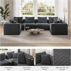 Novilla 106" Modular Sectional Sofa, Modern Cloud Sectional Couch - Image 7