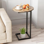 C Shaped End Table, Oval Couch Sofa Side Table by Katrawu