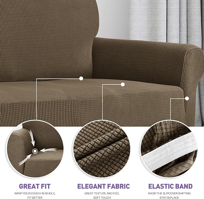 ZNSAYOTX Super Stretch Couch Cover Universal Sofa Covers - Image 3