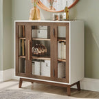 BELLEZE Modern Curio Cabinet, 3-Tiers Console Table, 31 Inch by BELLEZE