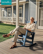 SERWALL HDPE Outdoor Rocking Chair Set of 6, Patio Rocking Chairs - Image 2