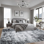 10x14 Area Rug Living Room Rug: Washable Modern Abstract Soft Thin Rug Indoor - Image 3