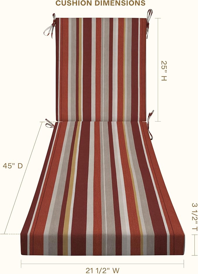 Honeycomb Outdoor Chaise Lounge Cushion - Image 2