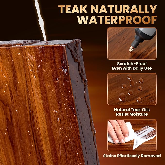 24 Inch Teak Floating Shelves Set of 2 - Image 4
