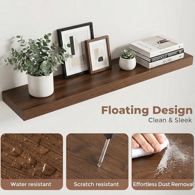 FLYJOE Floating Shelves for Wall, 40 Inch Floating Shelves Set of 2, Kitchen - Image 4