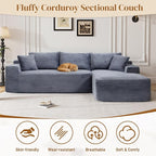 95" L Shaped Boneless Sectional Couches, Wide Armrest, Deep Seat, Memory Foam - Image 7