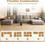 136" Sectional Couches for Living Room Cloud Couch Sofa - Image 6