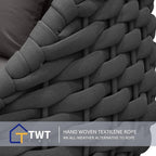 TWT 3 Pieces Aluminum Patio Furniture Set, Hand Woven Textilene Rope Outdoor - Image 7