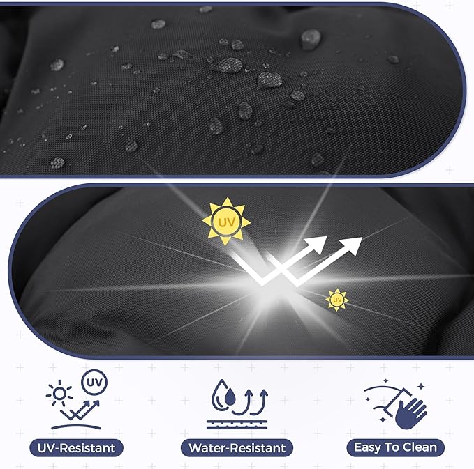Wicker Chair Cushions of 3 Pieces, Waterproof Cushions - Image 3