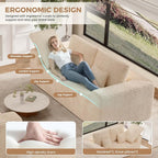 Luxanimarion 80'' Modern Cloud Loveseat Sofa, No Assembly Required Deep Seat - Image 5