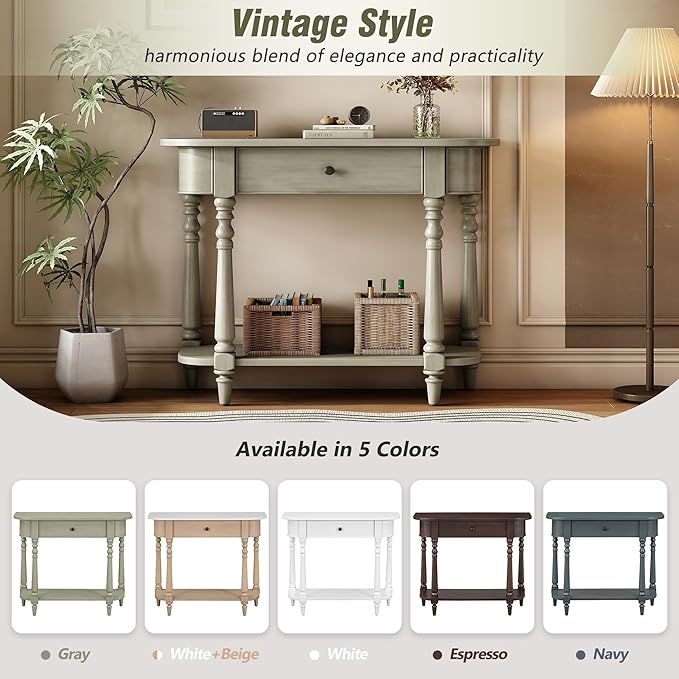 Retro Curved Console Table - Image 7
