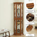 Glass Corner Display Cabinet - Image 5