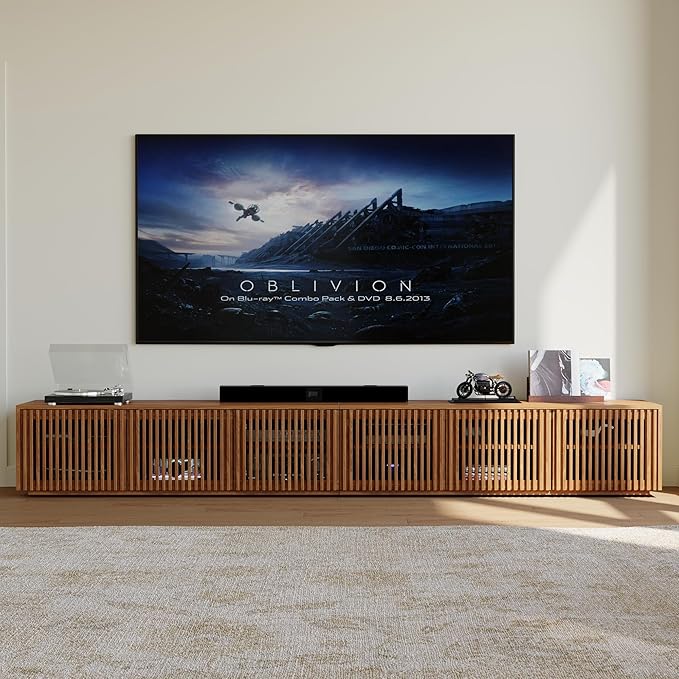 POVISON Full Assembled Mid Century Modern TV Stand, 118” Extra-Large - Image 6