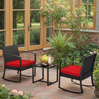 Greesum 3 Piece Patio Furniture Set, All-Weather Imitation Rattan Conversation - Image 5