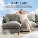 Ihanherry 107" Oversized V-Shaped Modular Sectional Sofa, Cloud Couch - Image 2