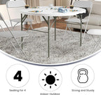 Flash Furniture Freeman 4' Round Plastic Folding Table - Image 5