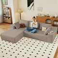 95" Cloud Sectional Couch with L-Shape Chaise, Modular Comfy Sofa Chaise Longue by ODUWA