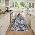 RELEANY Washable Area Rugs 3x8 Non-Slip Modern Abstract Soft by RELEANY