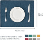 BALCONY & FALCON Placemats Set of 4 Faux Linen Cloth Place Mats Washable - Image 5