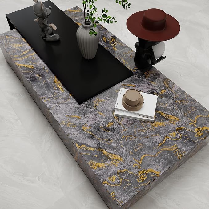 Grey Gold Marble Contact Paper for Countertops 15.7" X 78"Glossy Peel and Stick - Image 7
