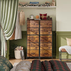 WLIVE Fabric Dresser for Bedroom, 5-Drawer Tall Dressers, Storage Organizer - Image 2