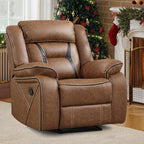 EBELLO Faux Leather Manual Recliner Chair, Modern Design Single Reclining Sofa by EBELLO