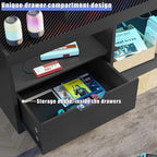 JUMMICO TV Stand, Entertainment Center LED Gaming TV Stand - Image 4