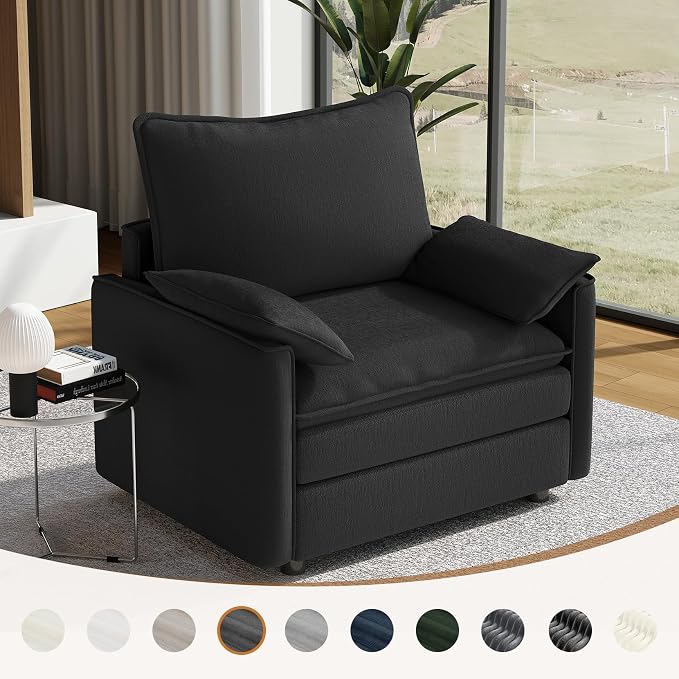 Vesgantti 40" Single Seat Sofa, Comfy Cloud Couch Deep Seat Upholstered Couch - Image 8