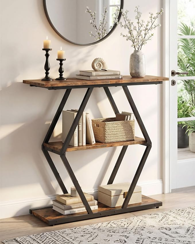 CHOEZON 3-Tier Console Table, Entryway Table, Sofa Table by Choezon
