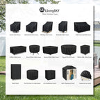 Outdoor 2-Seater Loveseat Cover, Patio Sofa Covers Fits up to 58W x 32.5D x 31H - Image 2