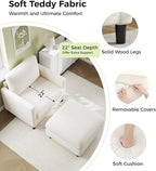 Welzona Sofa Accent Chair with Ottoman, Tool-Free Setup Living Room Accent - Image 4