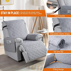 VANSOFY 100% Waterproof Recliner Chair Covers, Recliner Cover Non-Slip Dog - Image 3