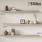 Fun Memories 67 Inch Fireplace Mantel Shelf, Deep Floating Shelves - Image 3