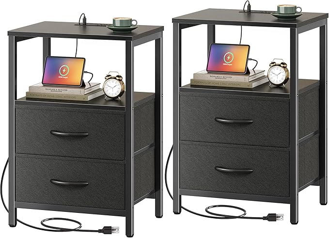 Huuger Nightstands Set of 2, End Tables by Huuger