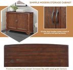 40" Solid Wood Buffet Storage Cabinet, Vintage Console Table - Image 6