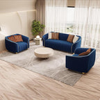 3-Piece Luxury Velvet Sofa Set for Living Room, Elegant Design Couch Set - Image 3